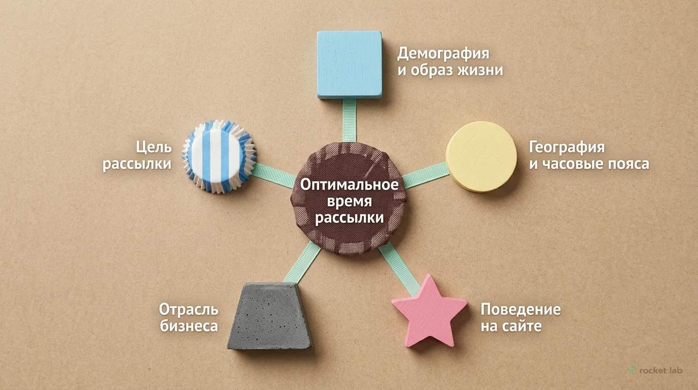 Факторы, влияющие на выбор времени рассылки