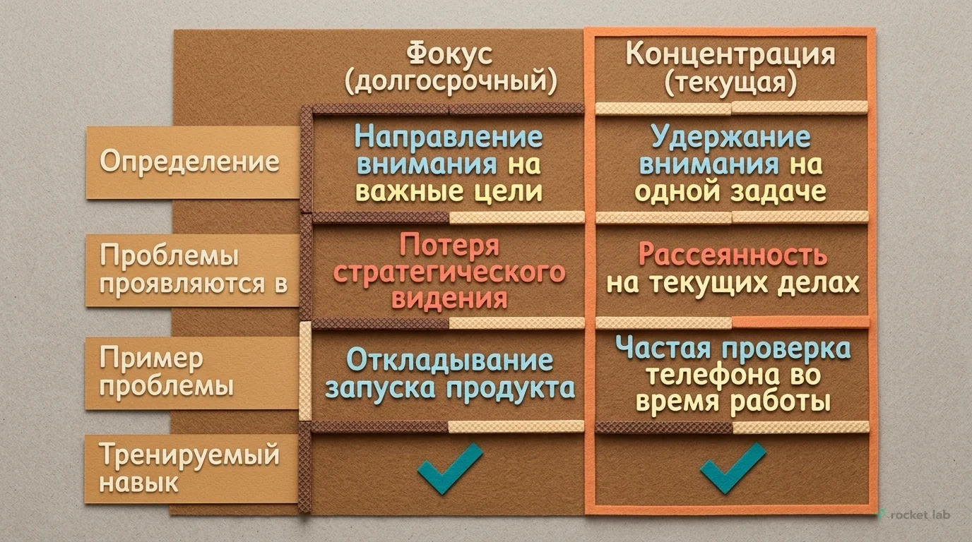 Фокус vs. Концентрация: В чем разница?