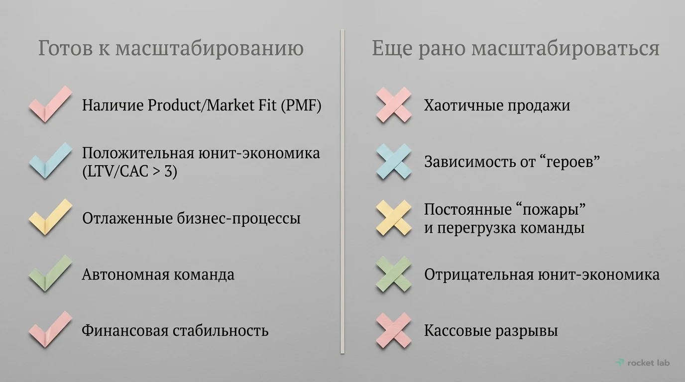 Готовность к масштабированию: Признаки и Сигналы