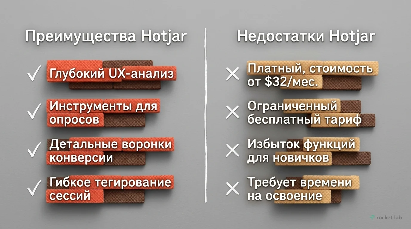 Hotjar: Преимущества и Недостатки
