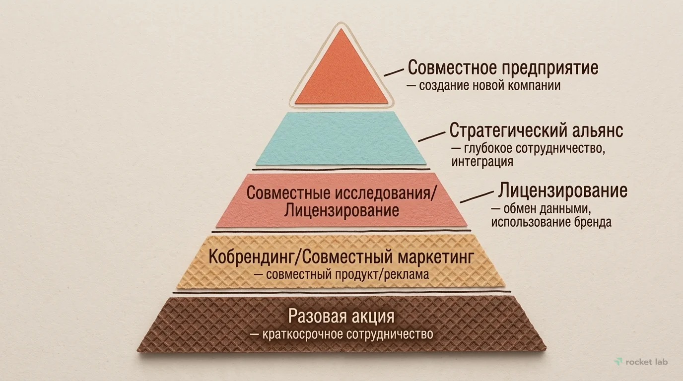Иерархия партнерств брендов по степени вовлеченности