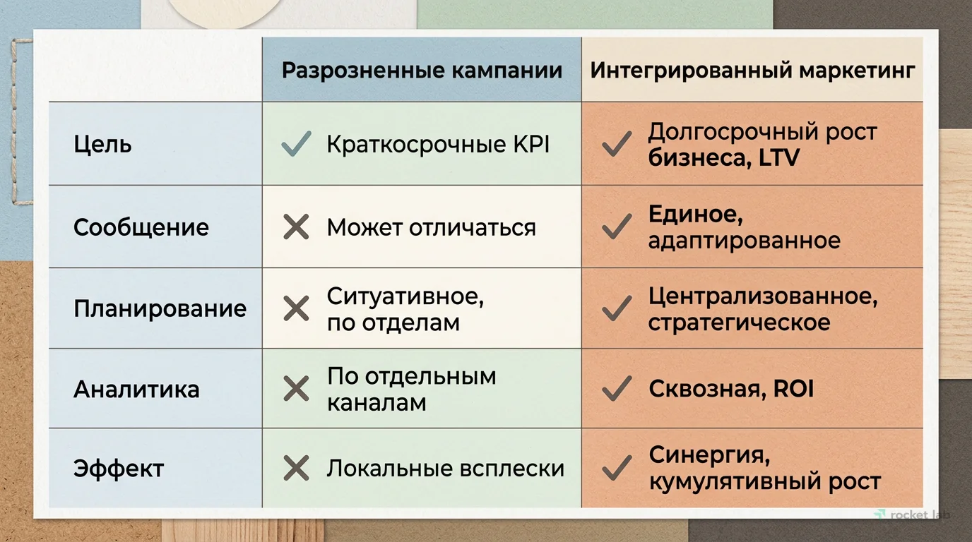 Интегрированный маркетинг vs. Разрозненные кампании
