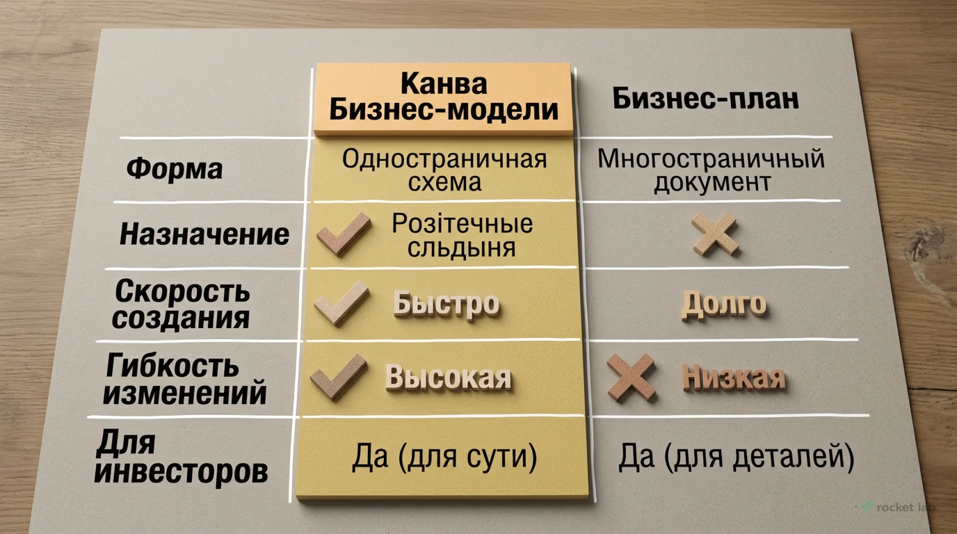 Канва бизнес-модели vs Бизнес-план