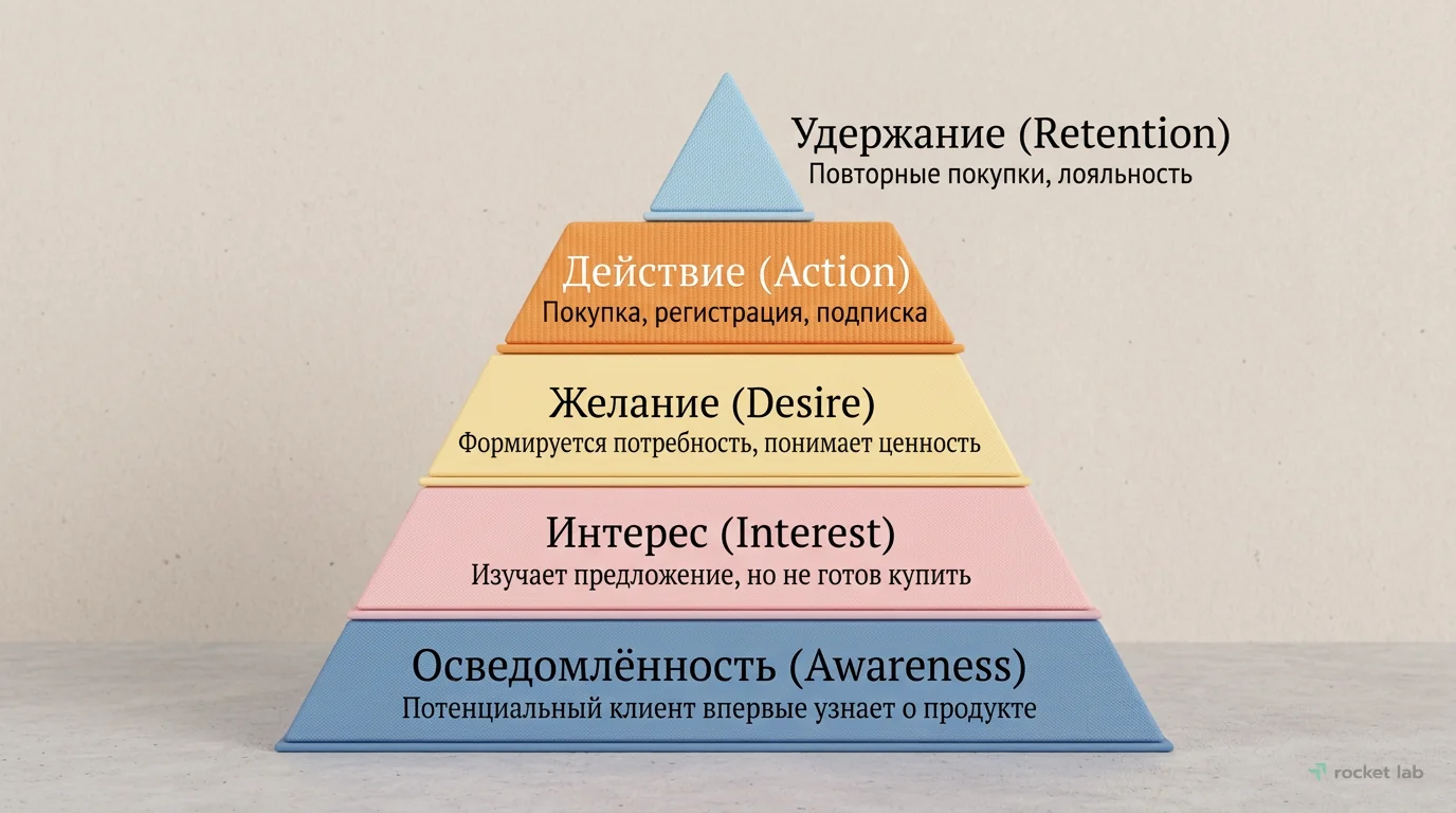 Классическая воронка конверсии