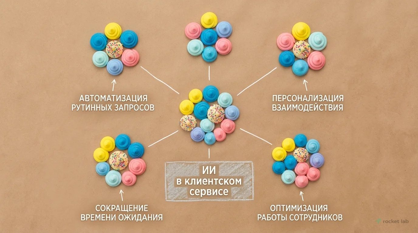 Ключевые преимущества ИИ в клиентском сервисе