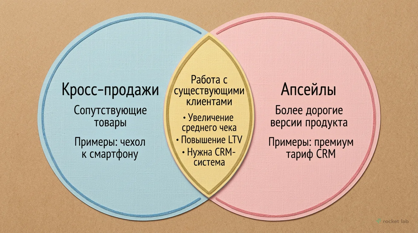 Кросс-продажи vs Апсейлы