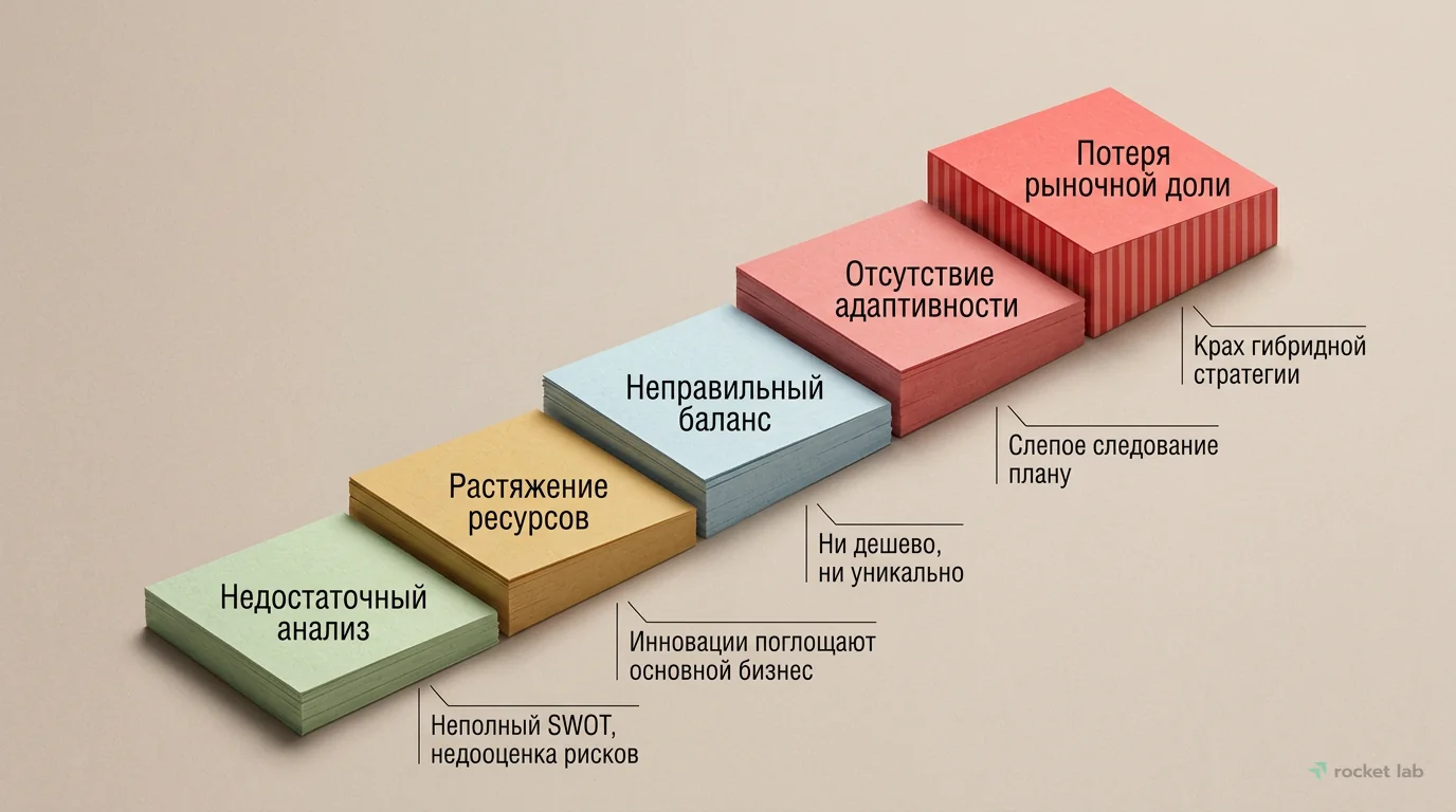 Лестница ошибок гибридной стратегии