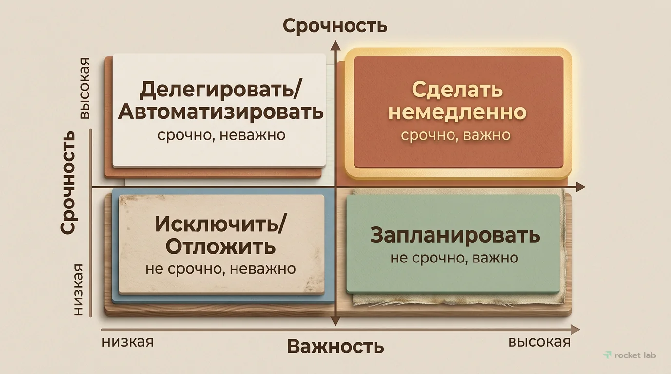 Матрица Эйзенхауэра для предпринимателя