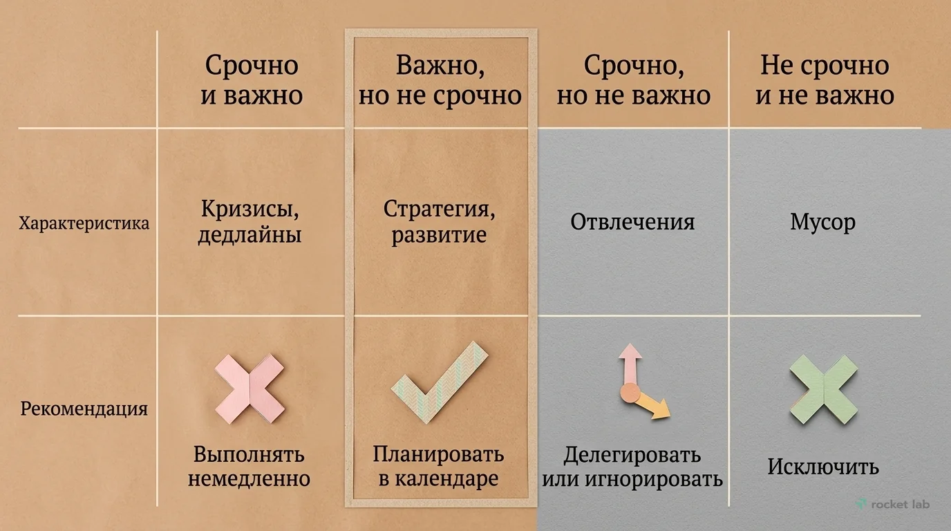 Матрица Эйзенхауэра для руководителя