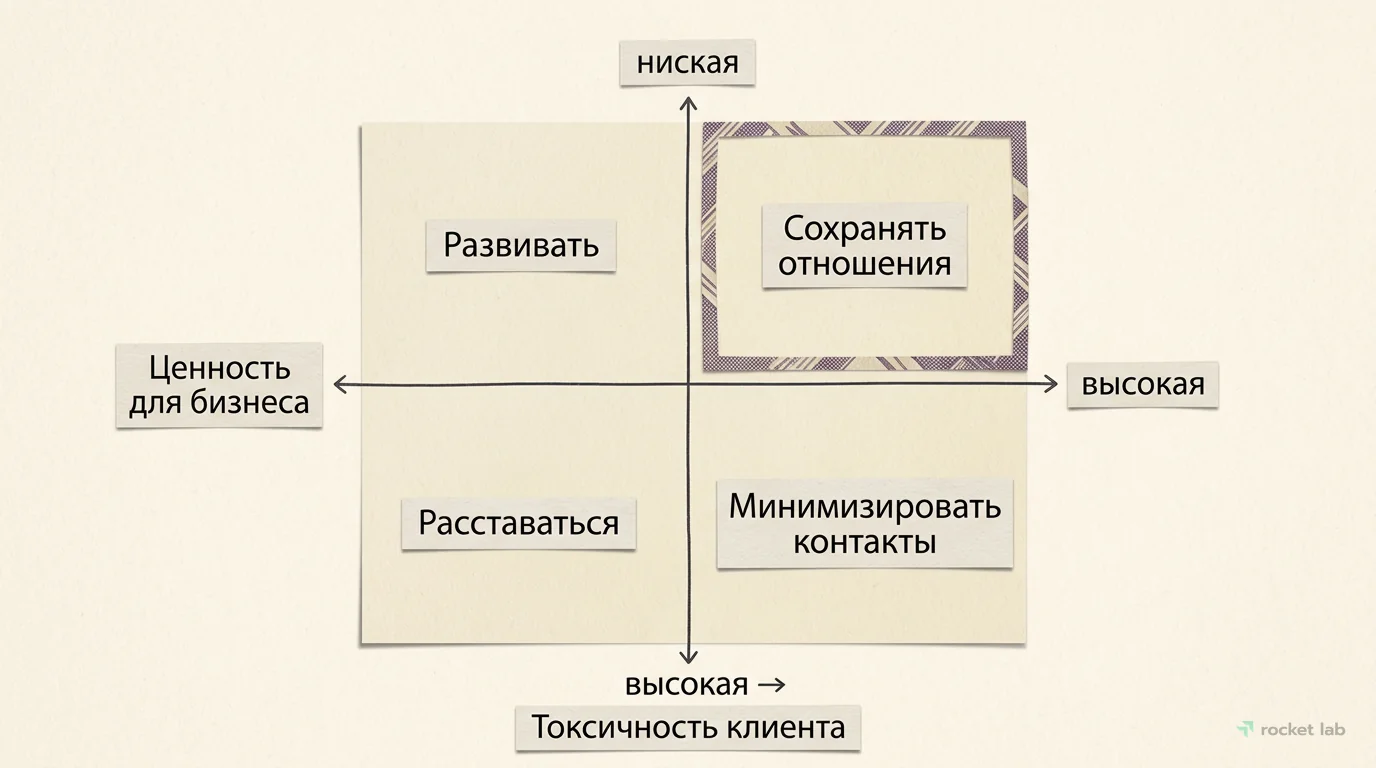Матрица ценности и токсичности клиента