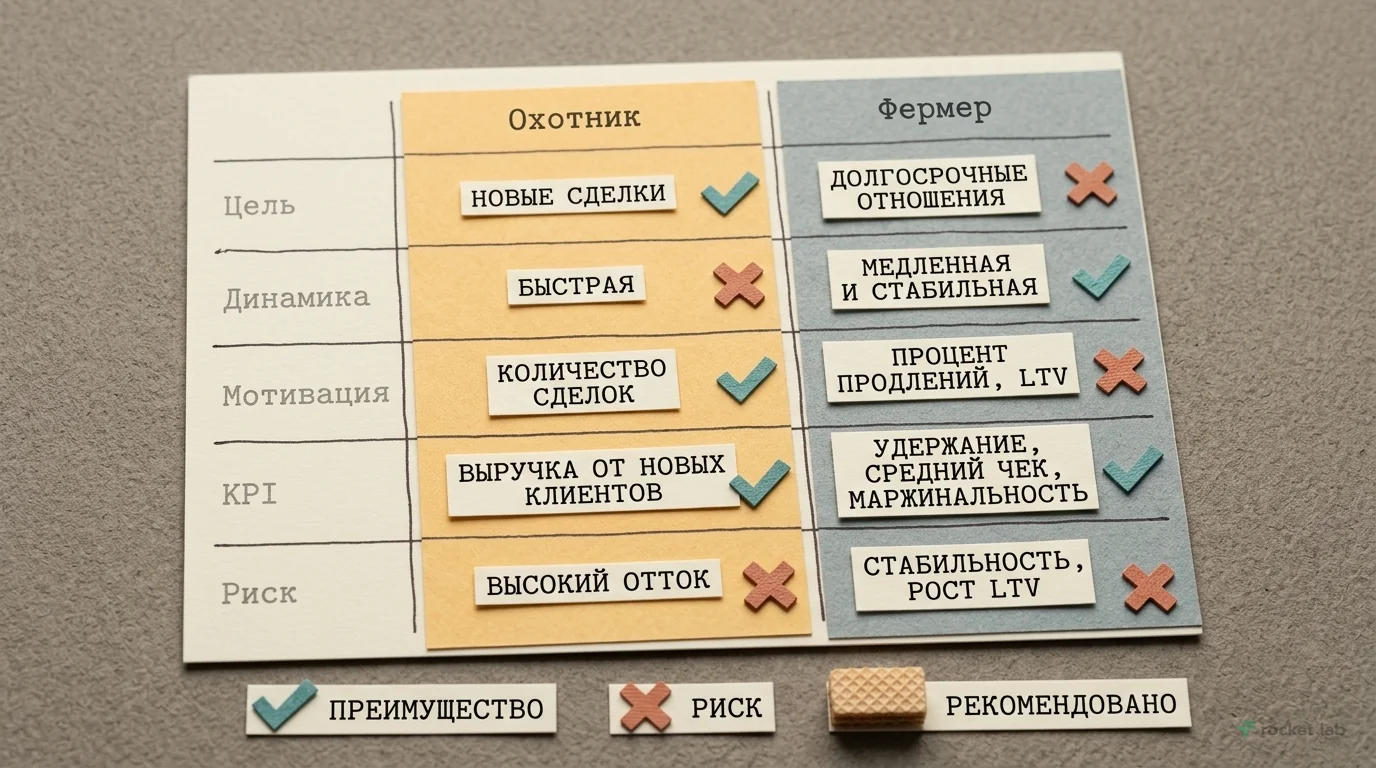 Охотник vs. Фермер: два подхода к продажам