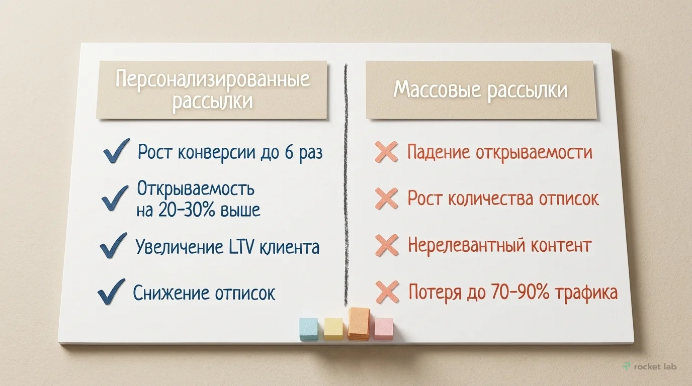 Персонализация против массовых рассылок