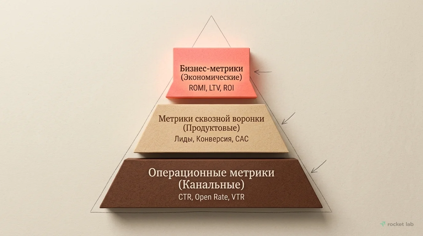 Пирамида маркетинговых метрик