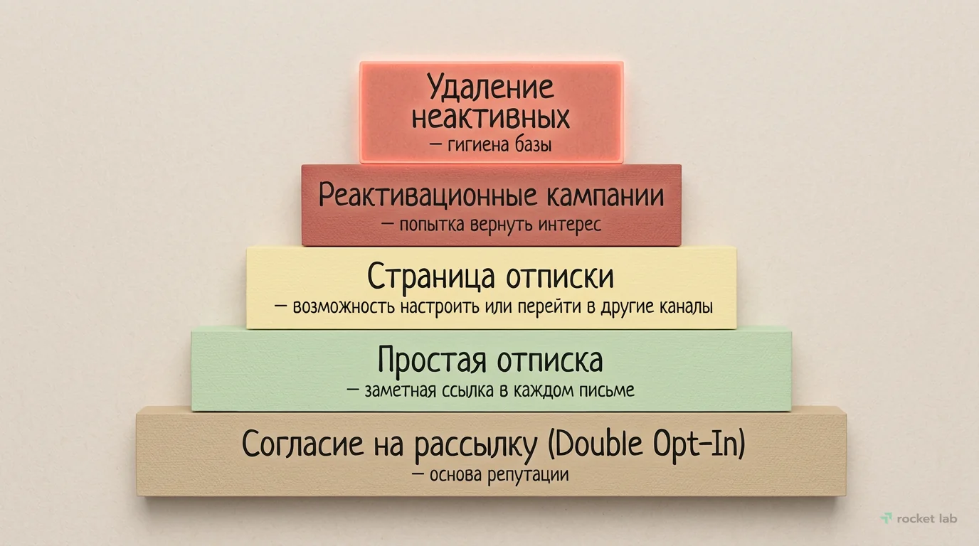 Пирамида предотвращения отписок и жалоб