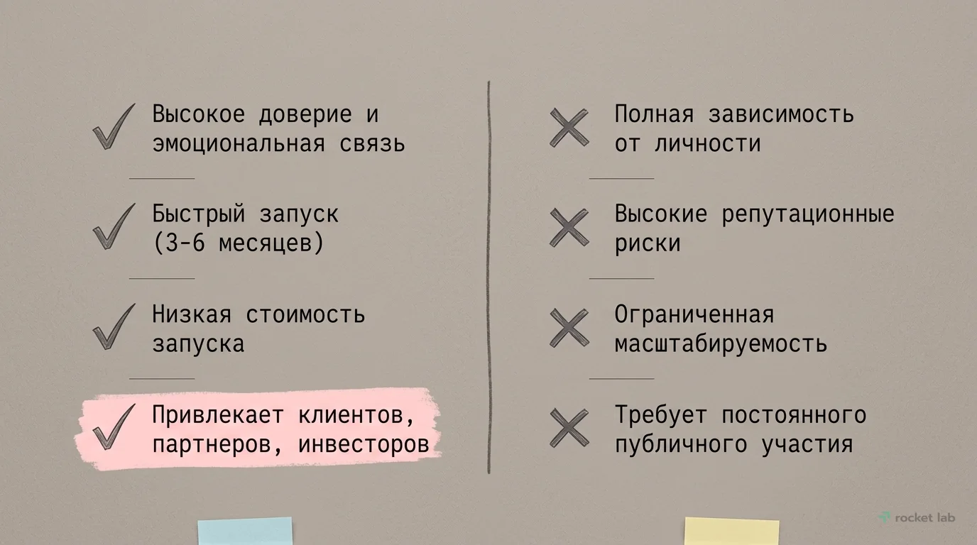 Плюсы и минусы аккаунта основателя
