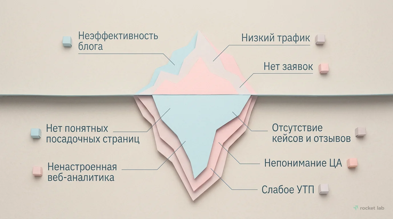 Почему блог не приносит результата: Модель айсберга