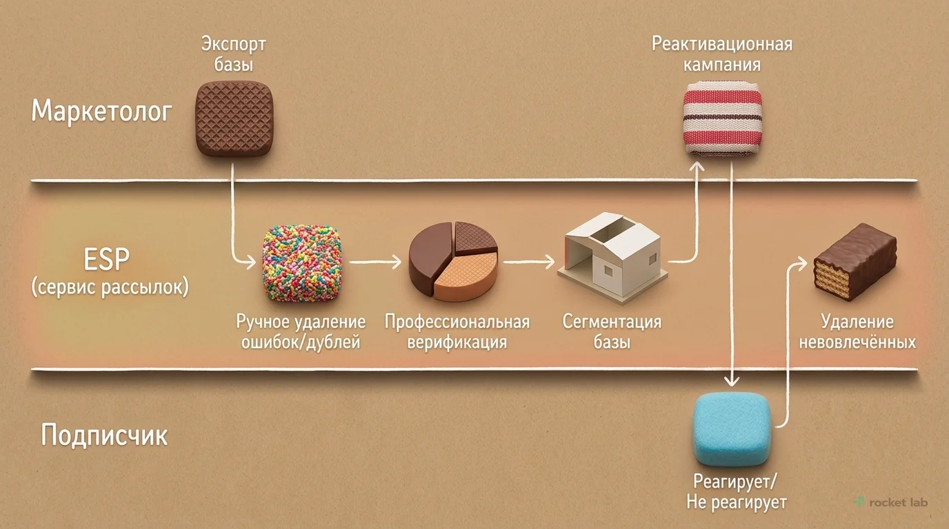 Пошаговый процесс очистки email-базы