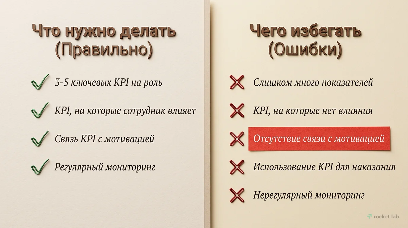 Правила и ошибки при работе с KPI