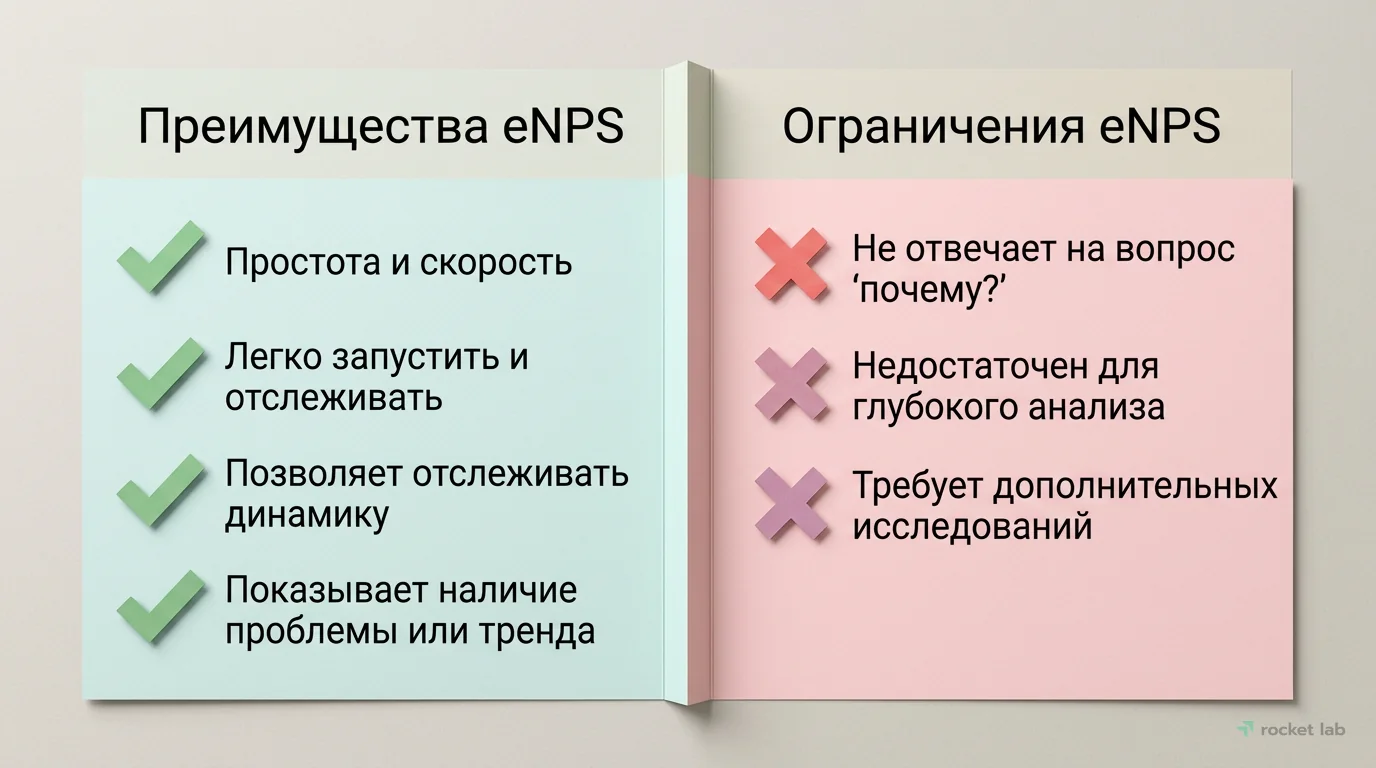 Преимущества и ограничения eNPS