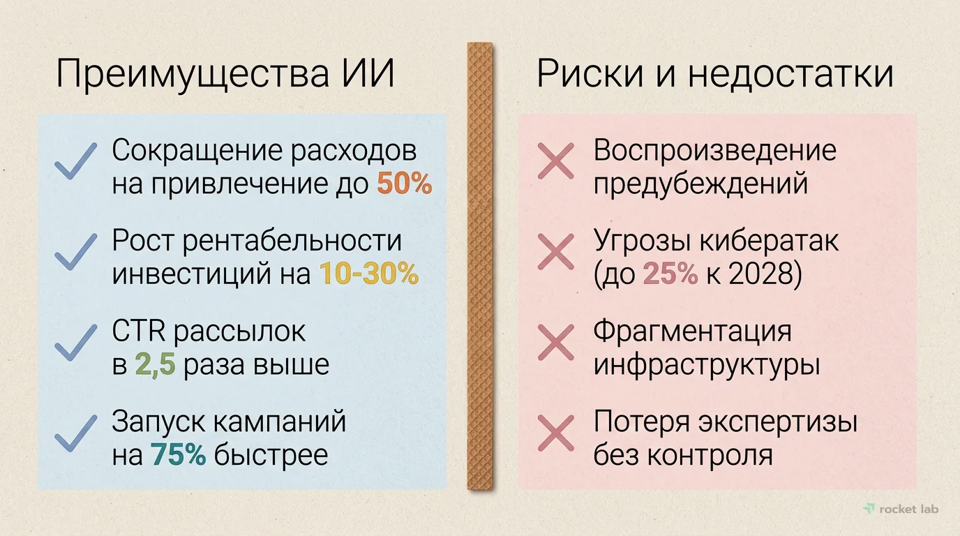 Преимущества и риски внедрения ИИ в маркетинг