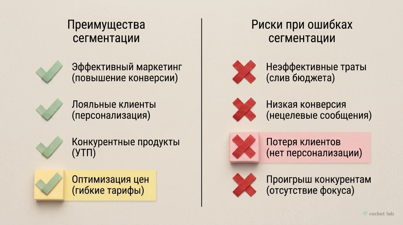 Преимущества и риски сегментации