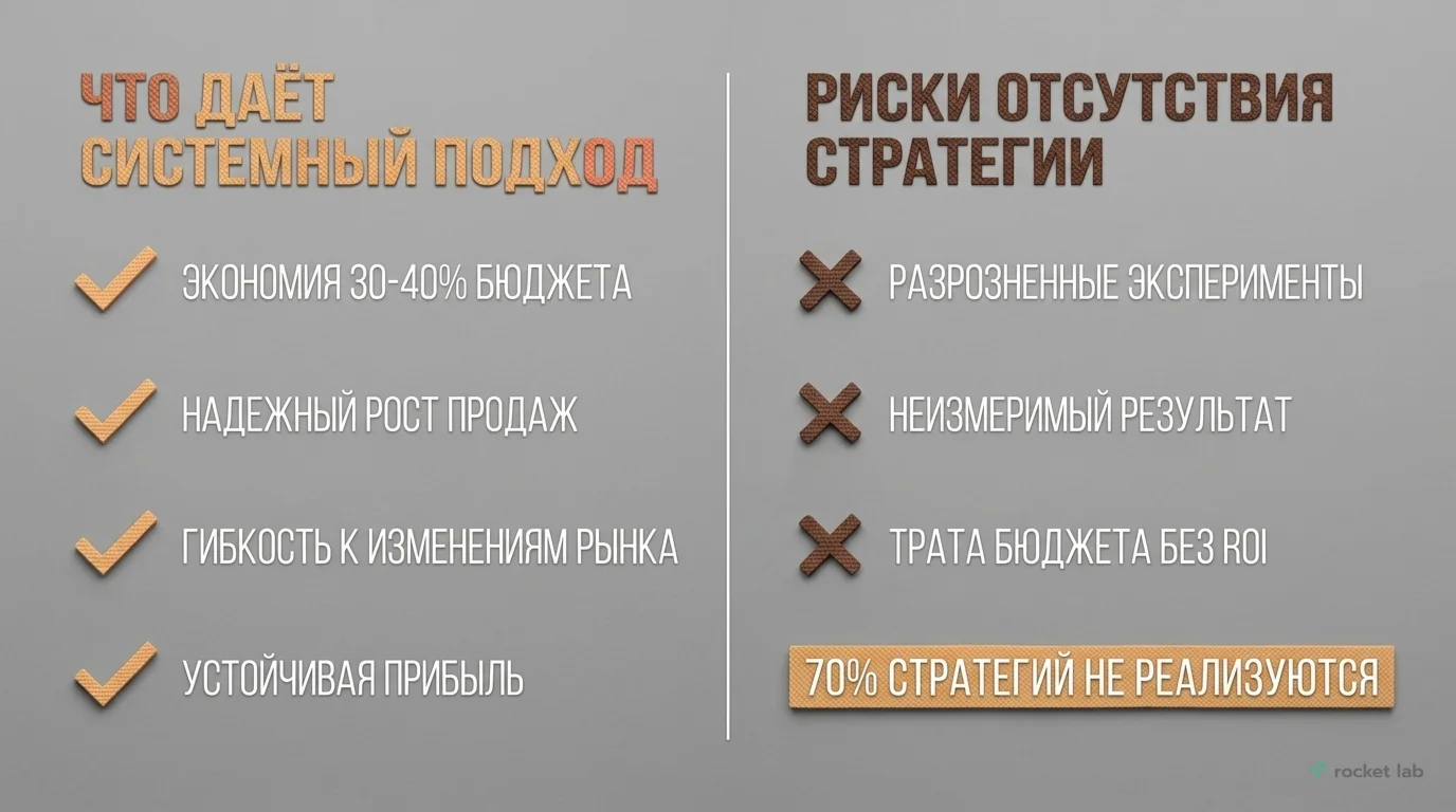 Преимущества системного подхода vs. риски отсутствия стратегии