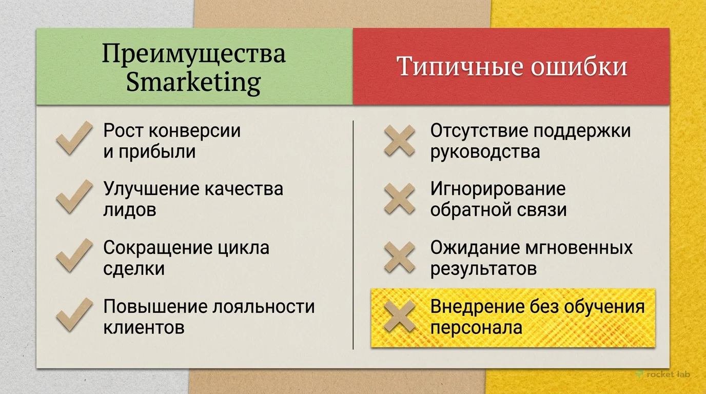 Преимущества Smarketing и типичные ошибки
