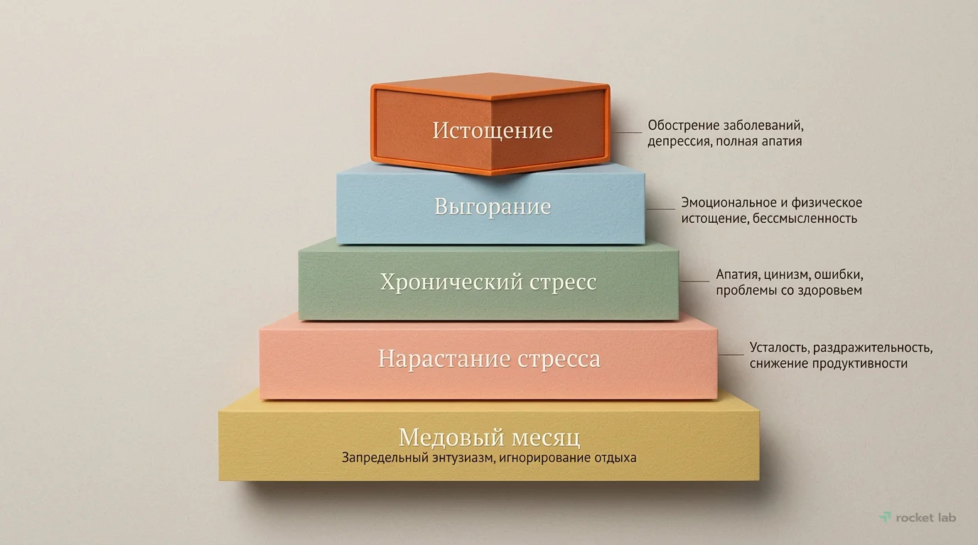 Пять стадий выгорания