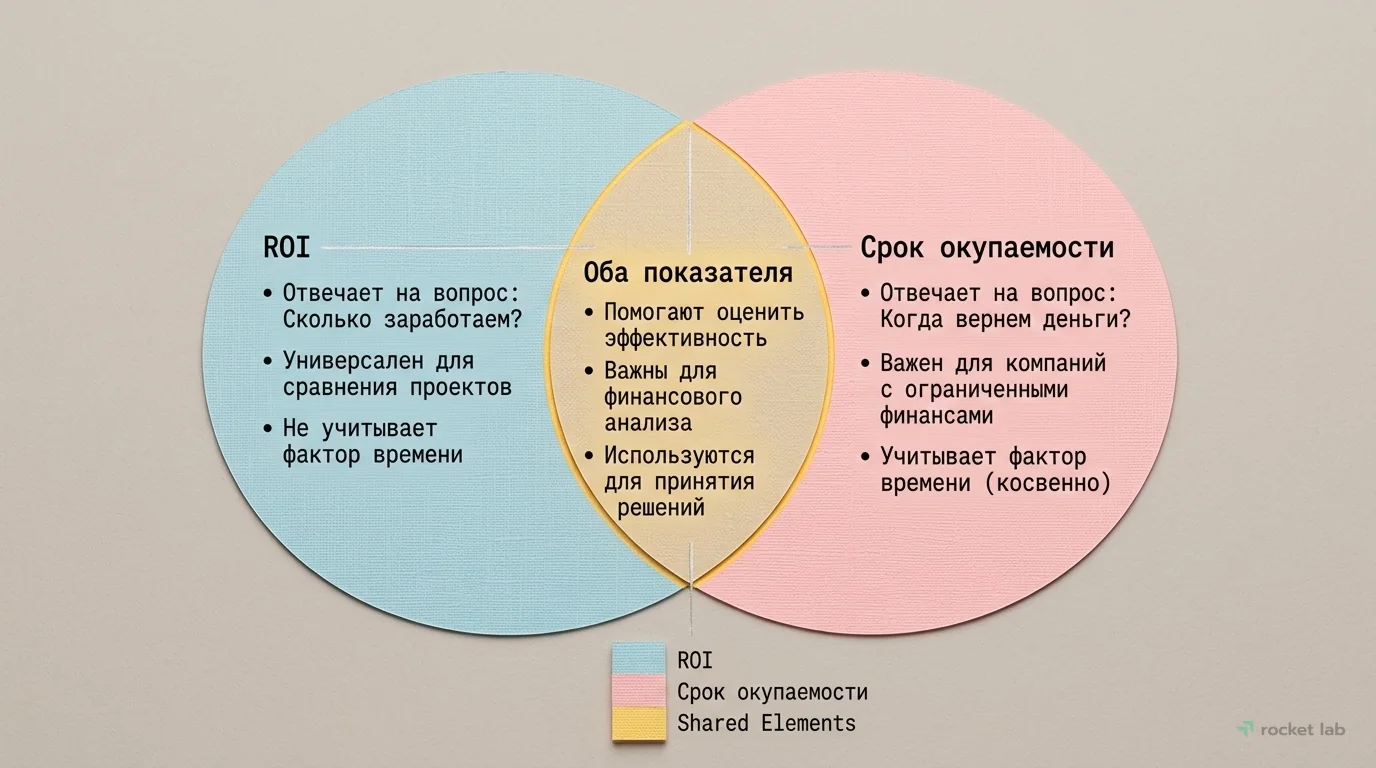 ROI vs. Срок окупаемости