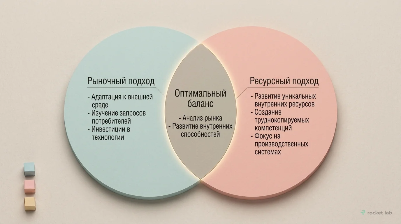 Рыночный vs. Ресурсный подходы