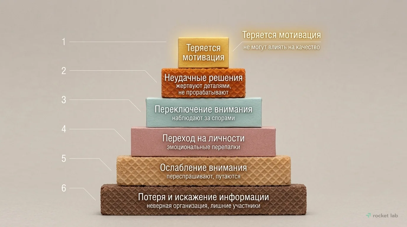 Шесть ступеней потери внимания на совещаниях