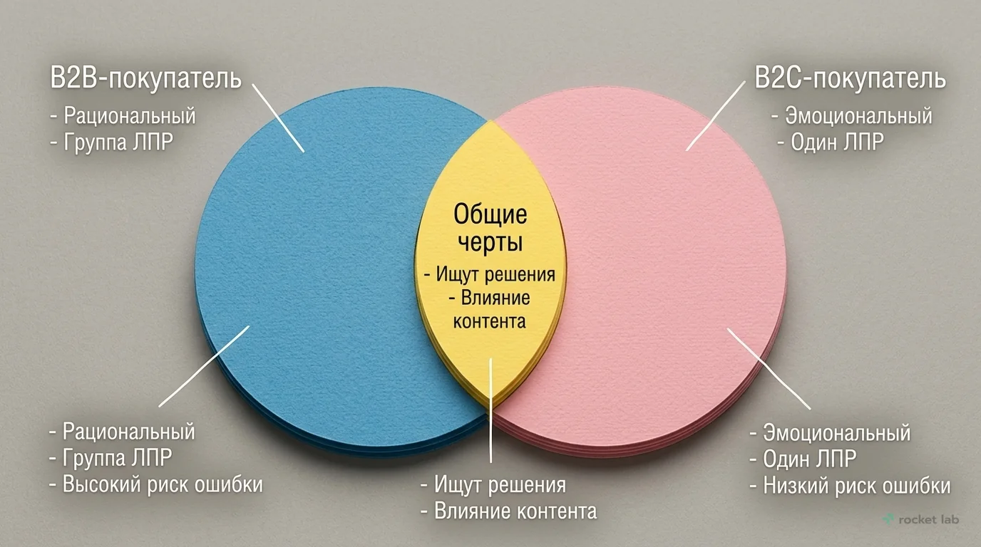 Сравнение B2B и B2C покупателей