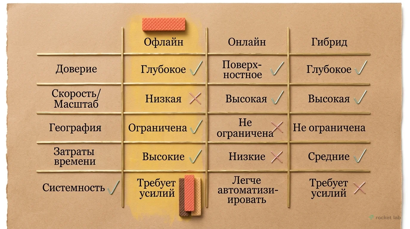 Сравнение форматов нетворкинга