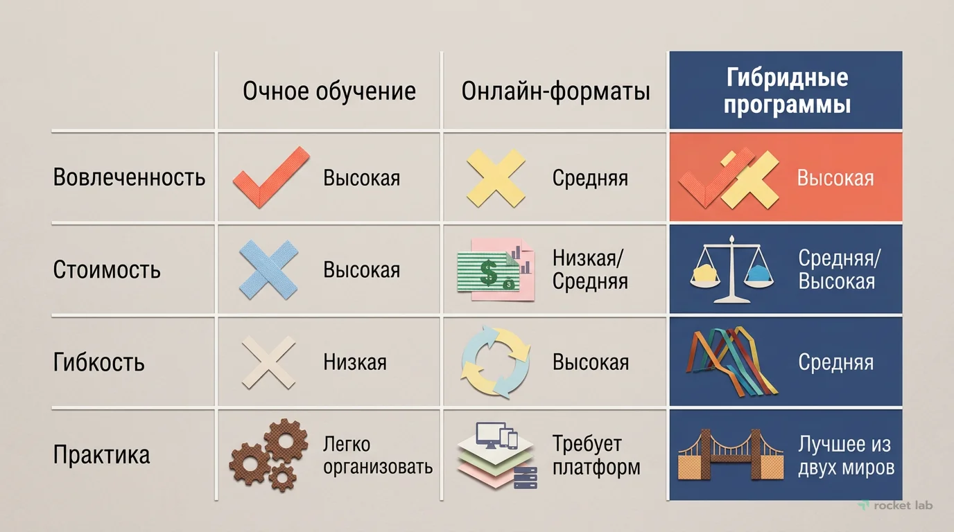 Сравнение форматов обучения