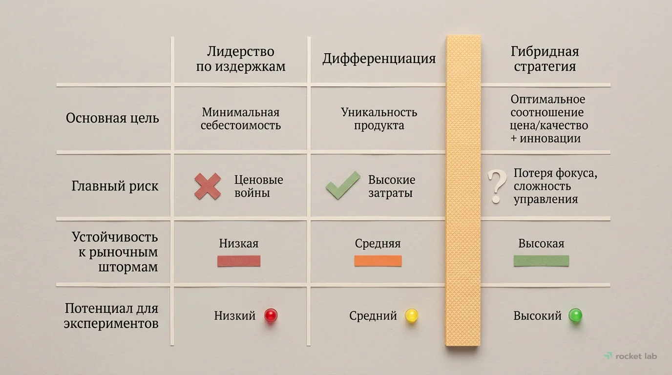 Сравнение конкурентных стратегий