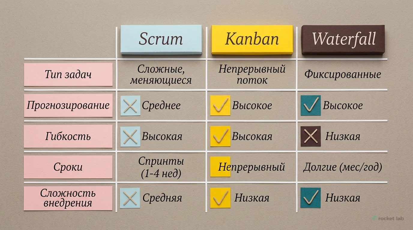 Сравнение основных методологий