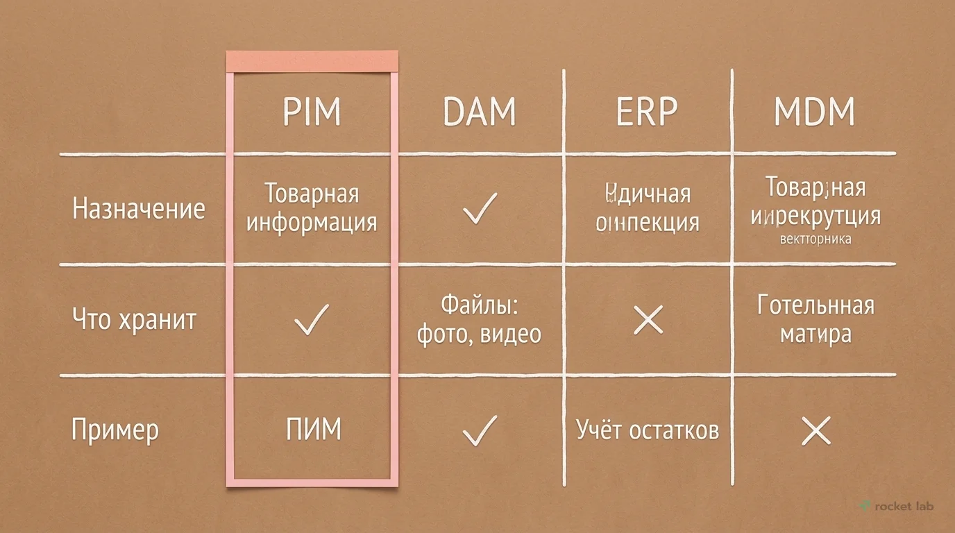 Сравнение PIM, DAM, ERP и MDM систем