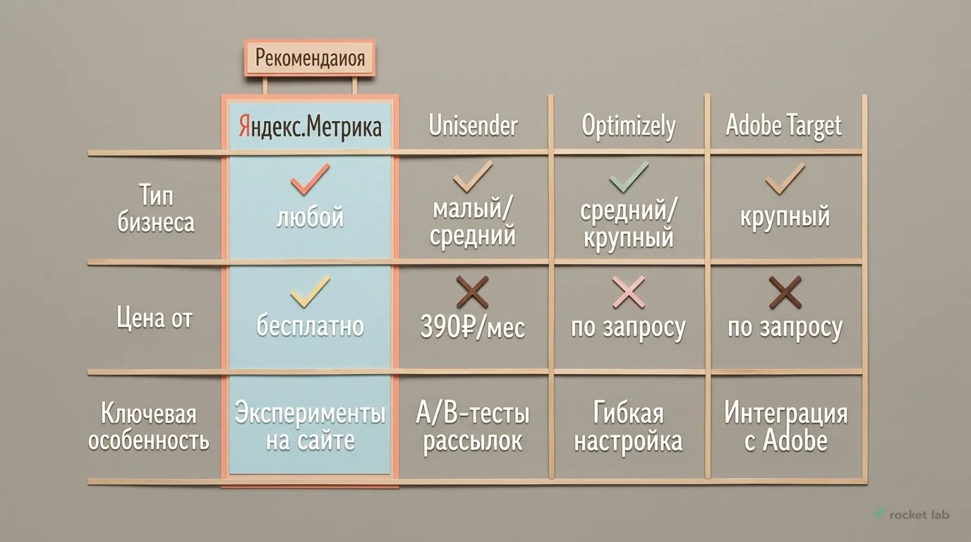 Сравнение платформ для A/B-тестирования