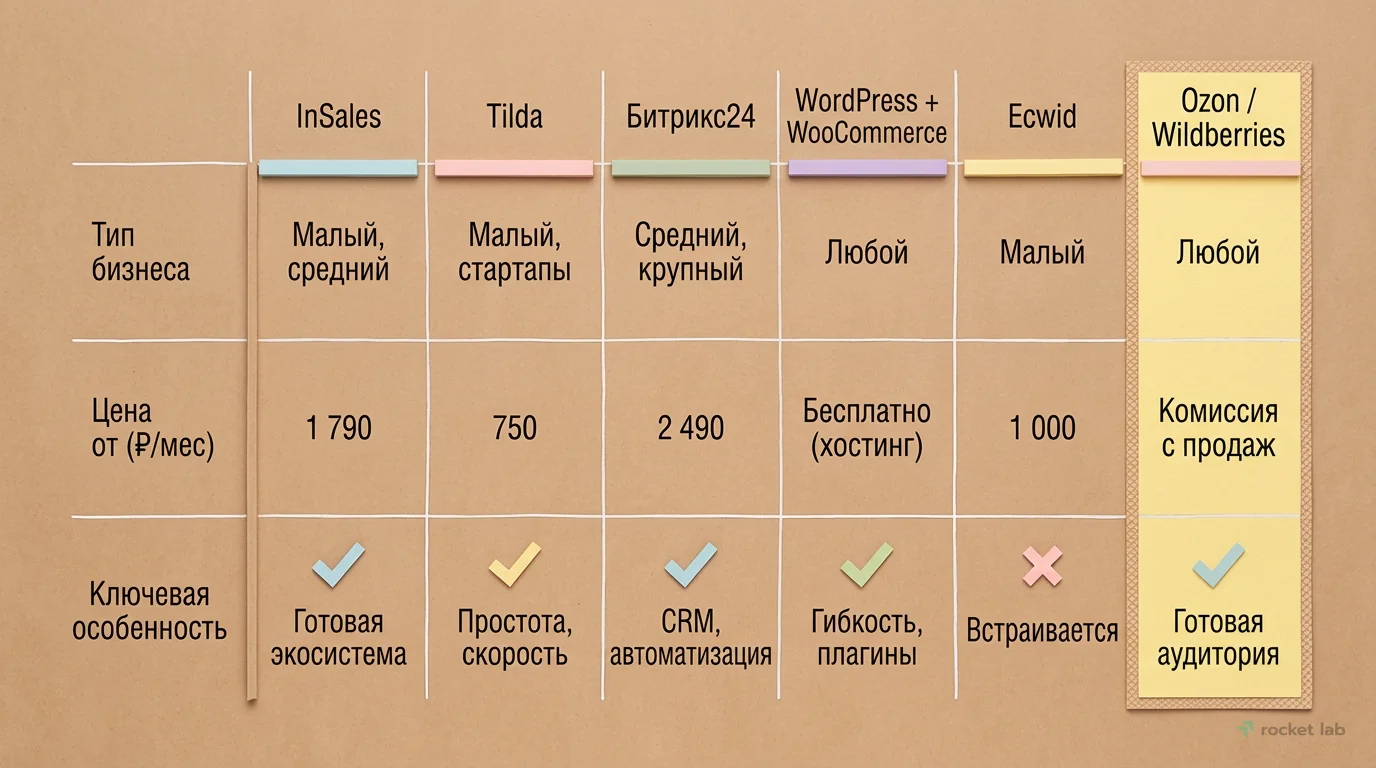 Сравнение популярных e-commerce платформ