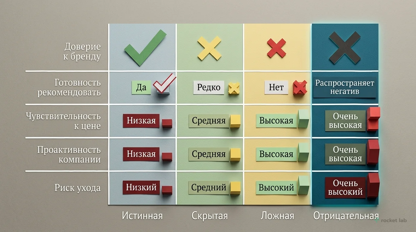 Типы лояльности клиентов