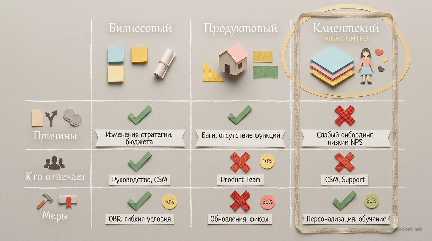 Типы оттока клиентов и стратегии работы с ними