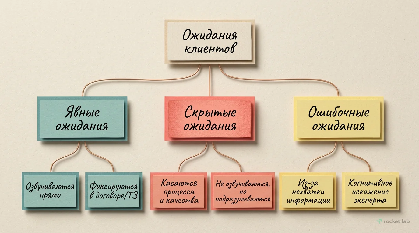 Типы ожиданий клиентов
