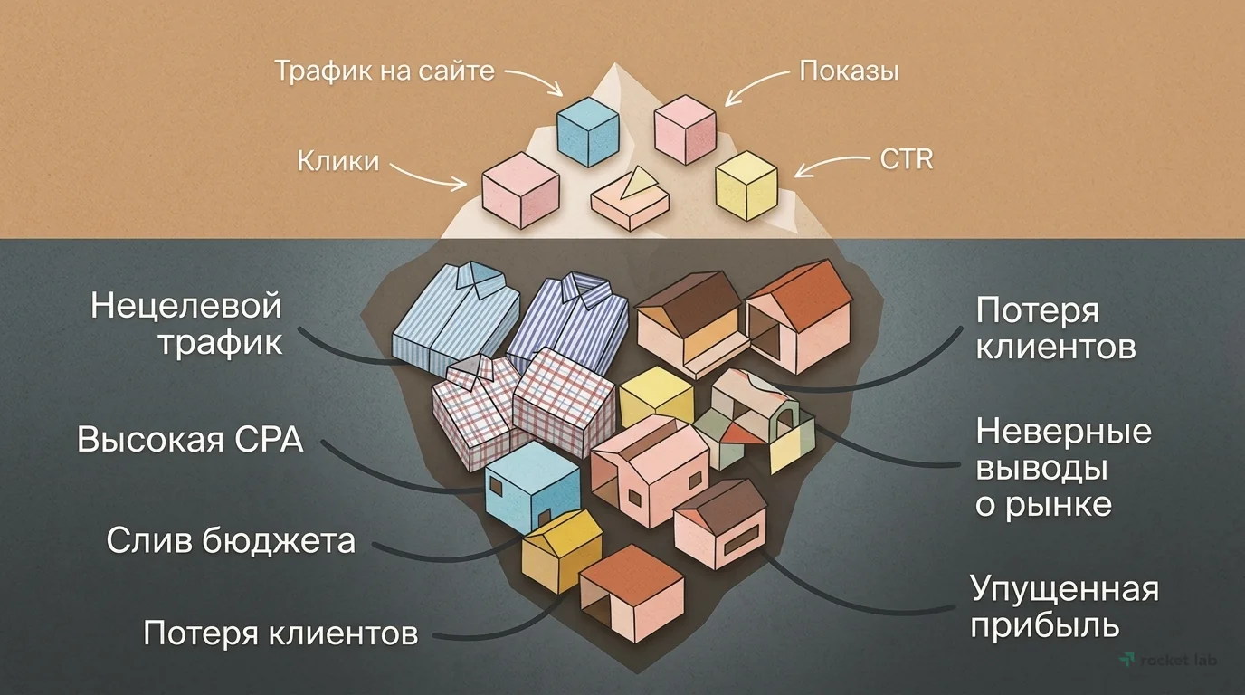 Видимые и скрытые проблемы рекламы без аналитики