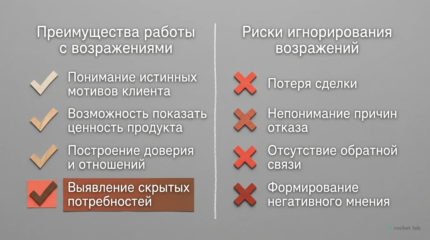 Возражения в B2B: преимущества работы и риски игнорирования