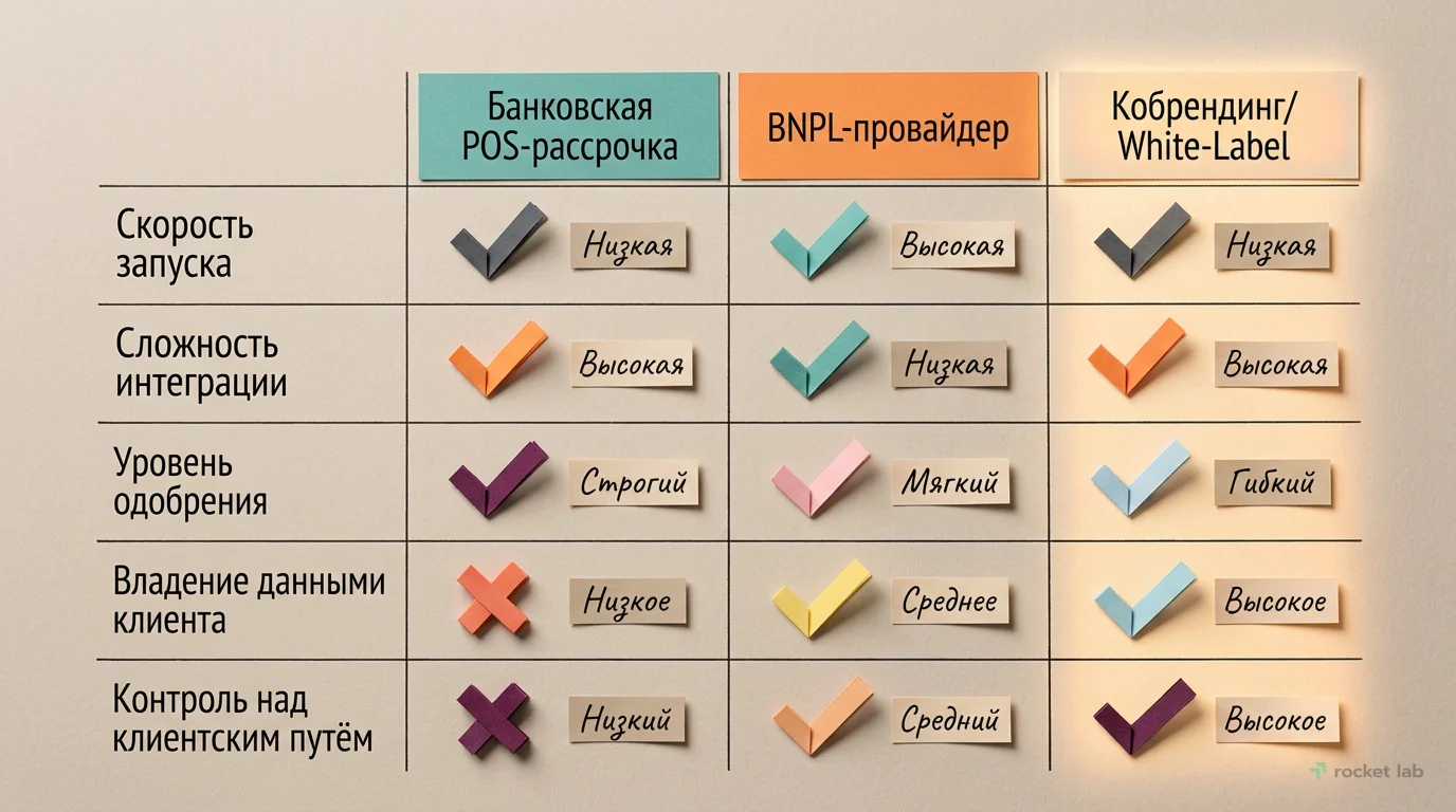 Выбор модели внедрения встроенных финансов