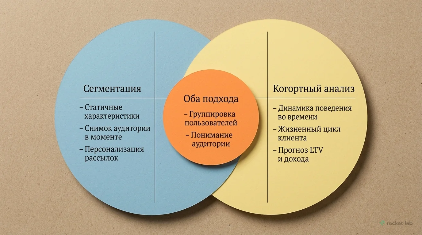 Когортный анализ vs. Сегментация
